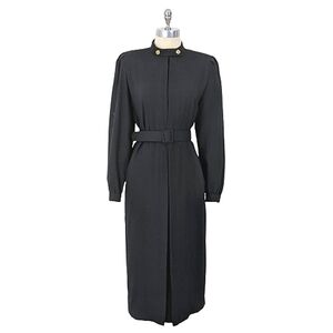vintage 80's does 40's wool suit dress